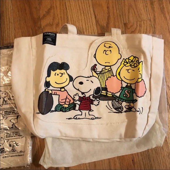 Snoopy peanuts bag cartoon canvas tote shoulder bag cute shopping - Picture 5 of 6